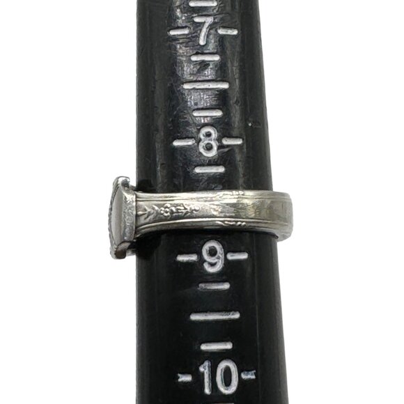 Silverware Artisan Ring Made Of Vintage Community Plate Silver Plated Spoon 8.5 - Picture 2 of 12